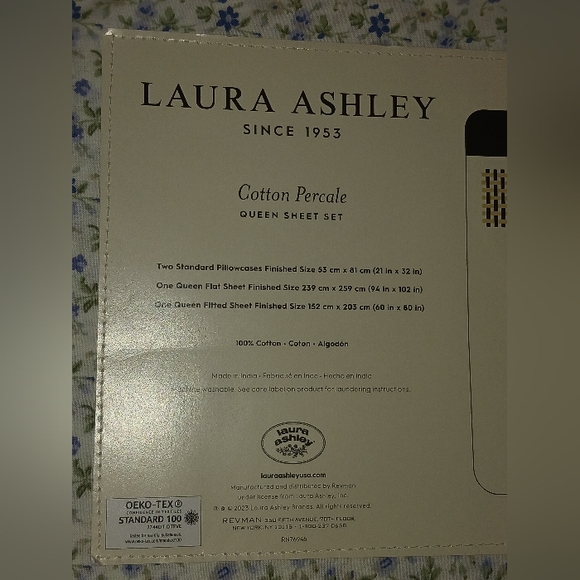 Laura Ashley Queen Sheet Set 100% Cotton - Picture 5 of 7